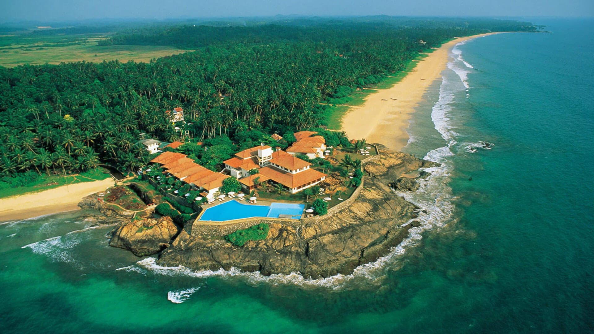 Sri Lanka coastline from above